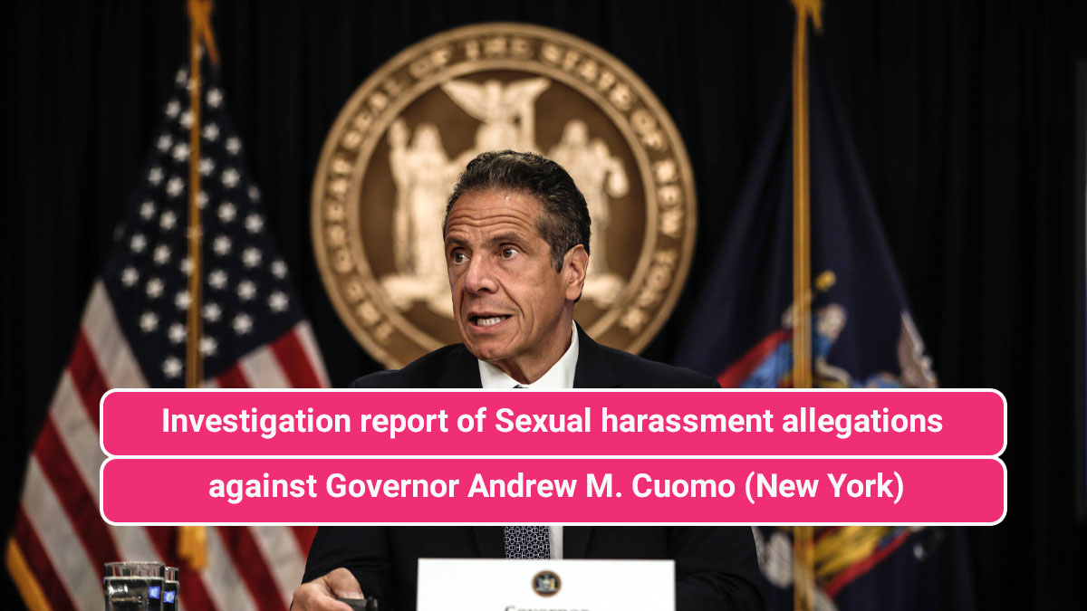 Allegations Investigation report of Sexual harassment allegations against Governor ...