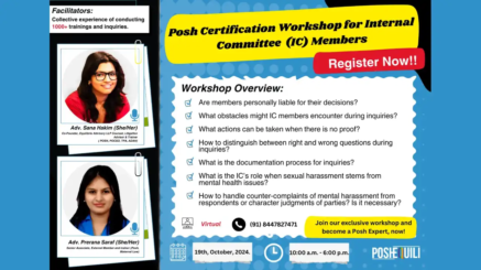Certification Workshop for Internal Committee members 2024 - Past Events