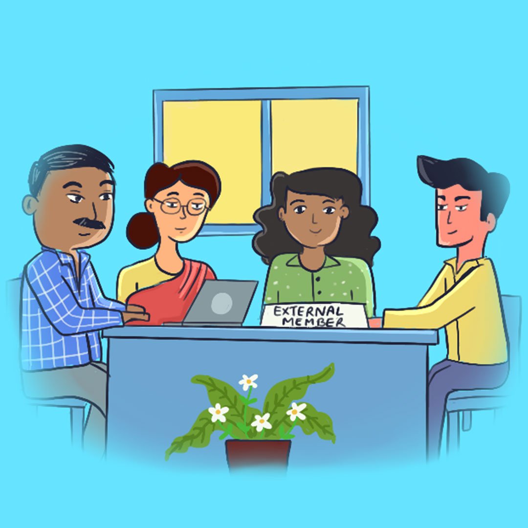 Interactive training for internal committee