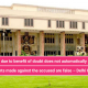 Acquittal due to benefit of doubt does not automatically mean that statements made against the accused are false
